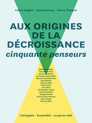 cover image of Aux origines de la décroissance